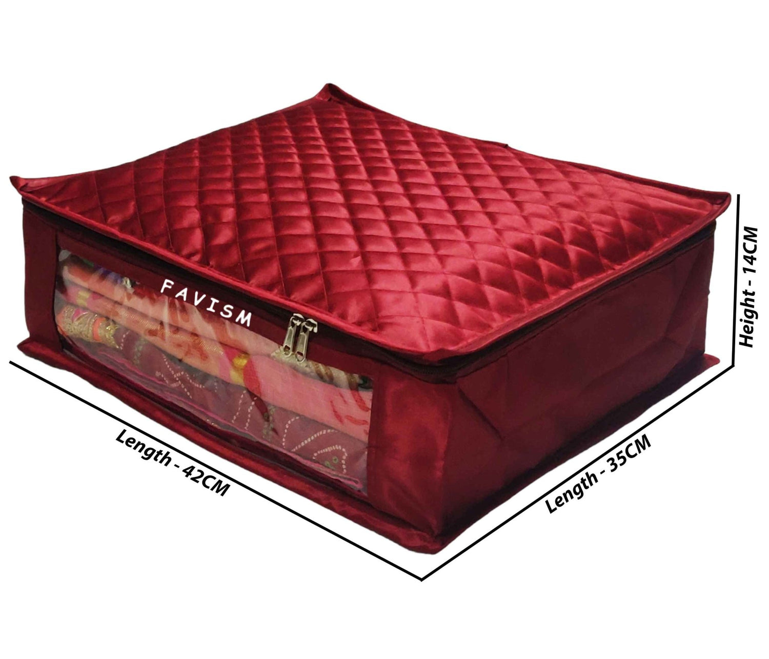 6" Satin saree cover | closet storage combo pack of 2 pcs. - FAVISM