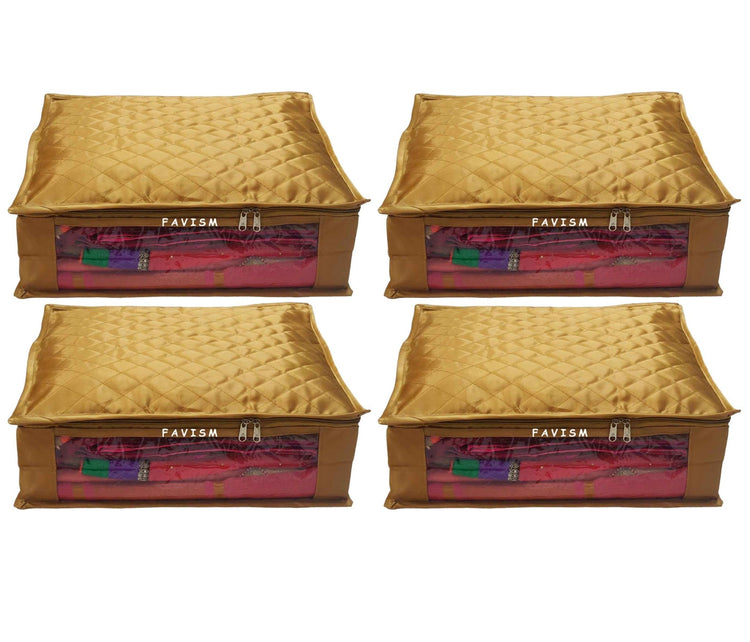 6" Satin saree cover | closet storage combo pack of 4 pcs. - FAVISM