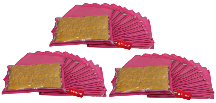 Non-woven single saree cover | garment cover combo pack of 36 pcs. - FAVISM
