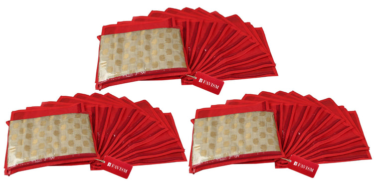 Non-woven single saree cover | garment cover combo pack of 36 pcs. - FAVISM