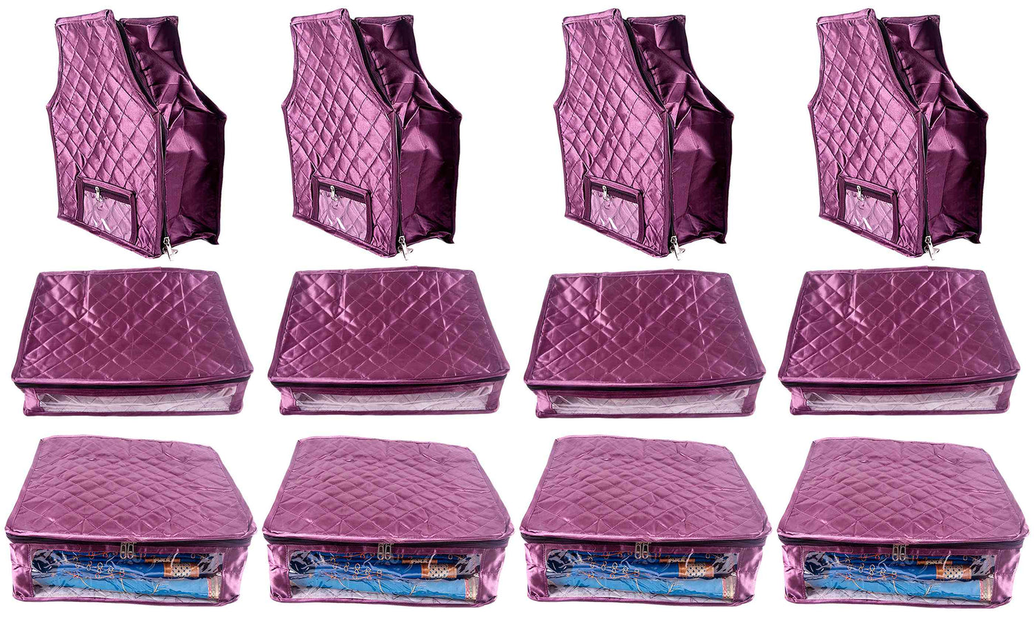 Satin saree cover | blouse cover | petticoat cover pack of 12 pcs. - FAVISM