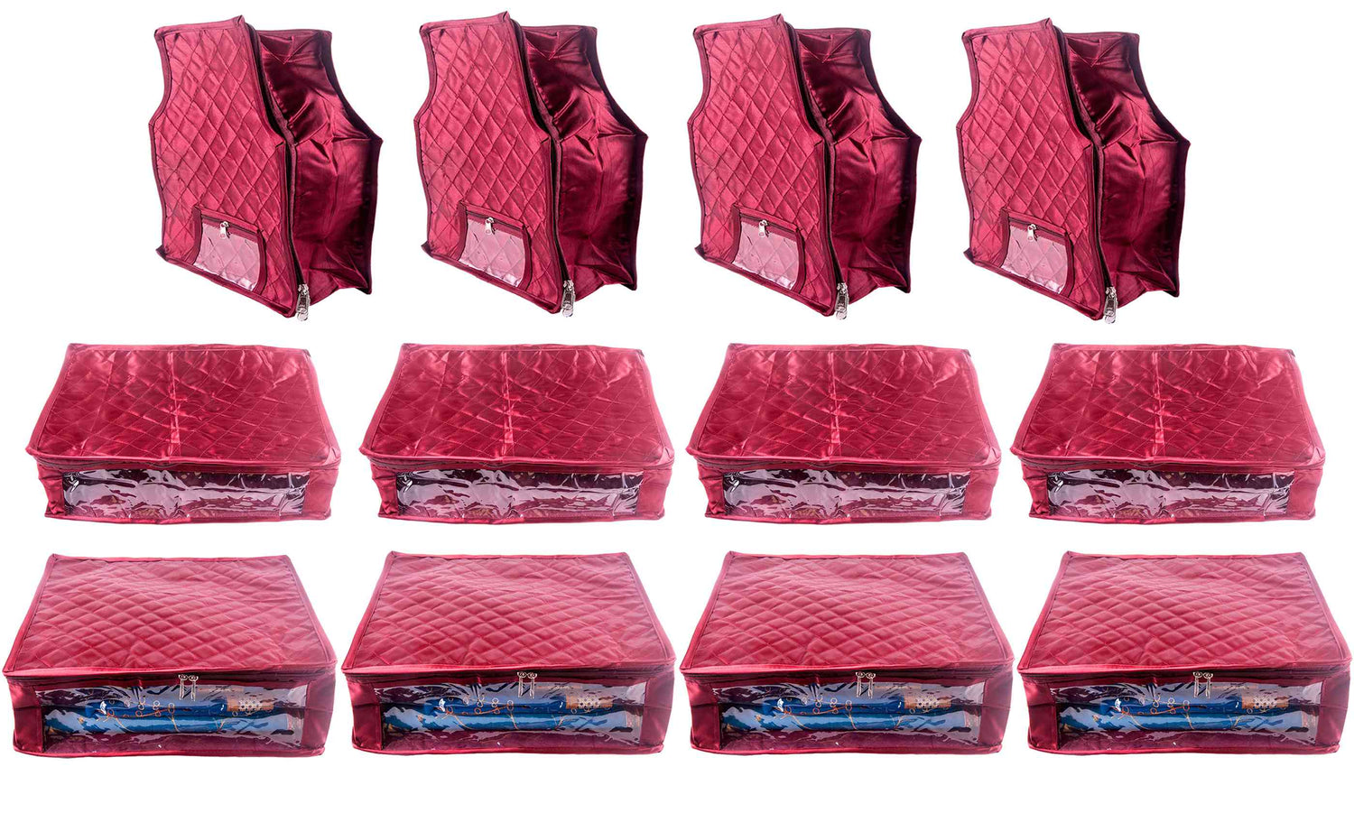 Satin saree cover | blouse cover | petticoat cover pack of 12 pcs. - FAVISM
