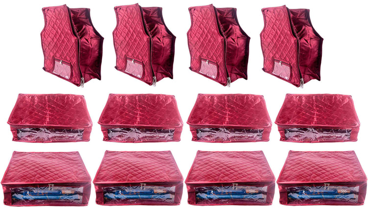 Satin saree cover | blouse cover | petticoat cover pack of 12 pcs. - FAVISM