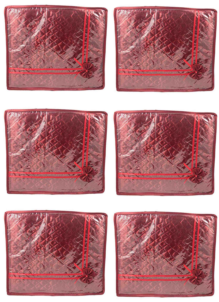 2" small saree cover | wardrobe organizer combo pack of 6 pcs. - FAVISM