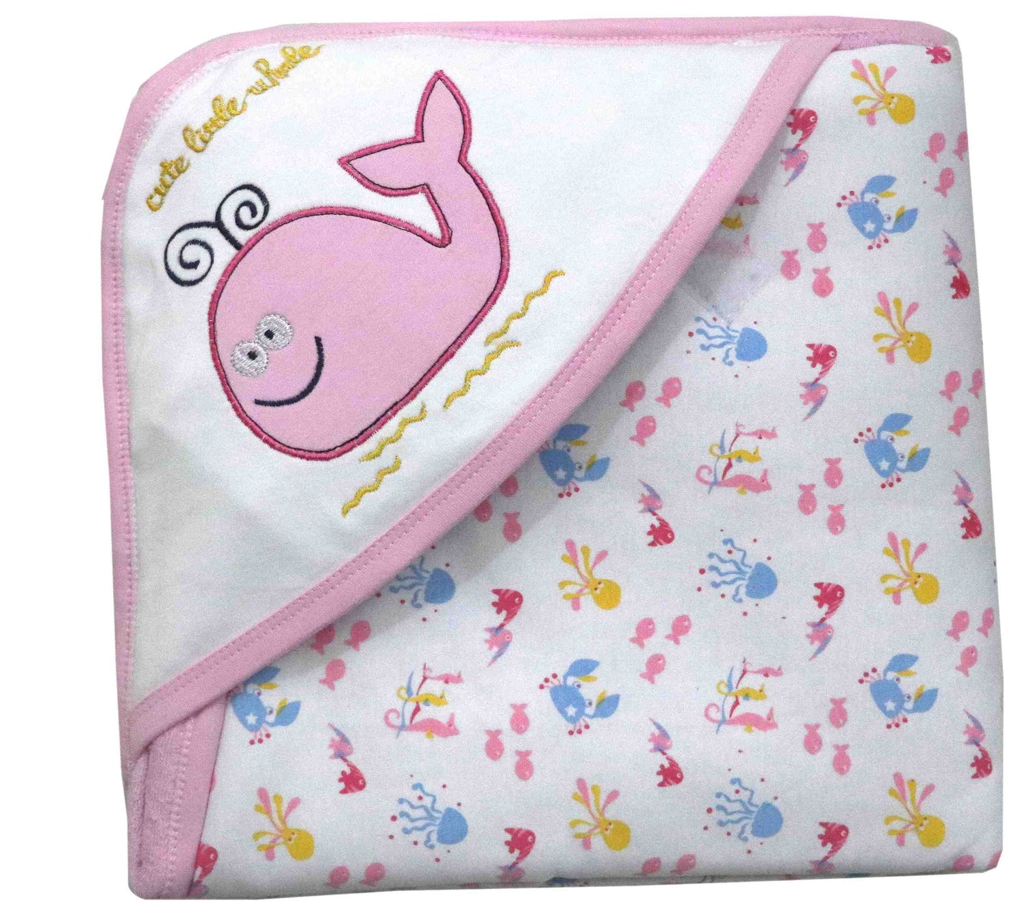 Newborn baby hood wrapper cum blanket ( 0-24 months ) unisex - FAVISM