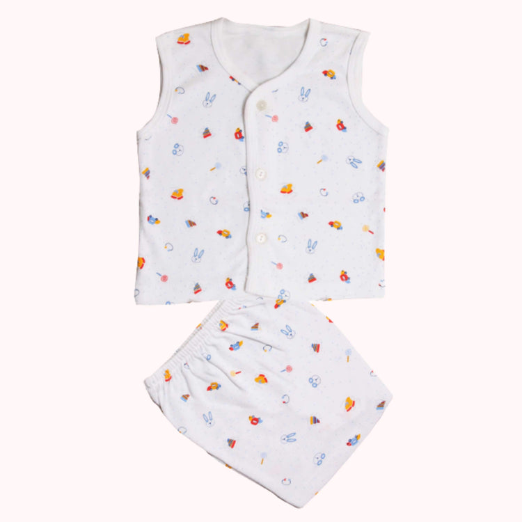 Newborn half t-shirt | pant set, white !! premium quality !!