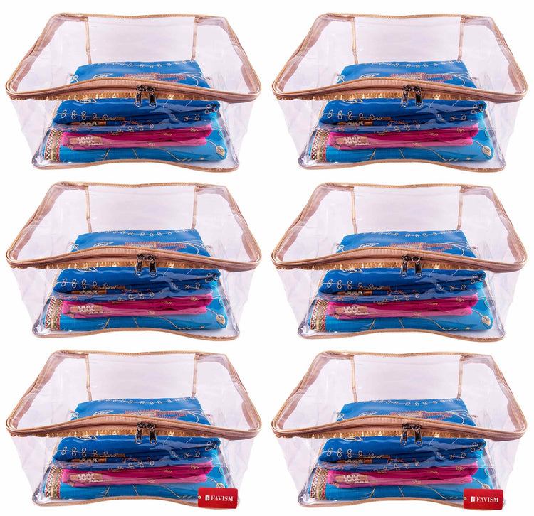 transparent saree storage bag