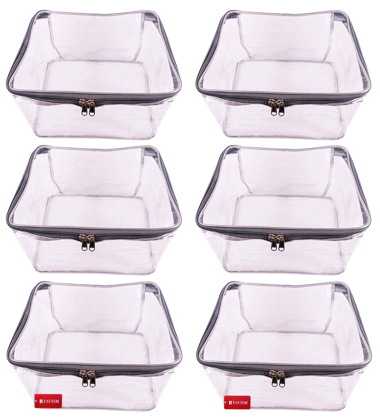 Full transparent blouse cover | peticoat cover | closet storage pack of 6 pcs. - FAVISM