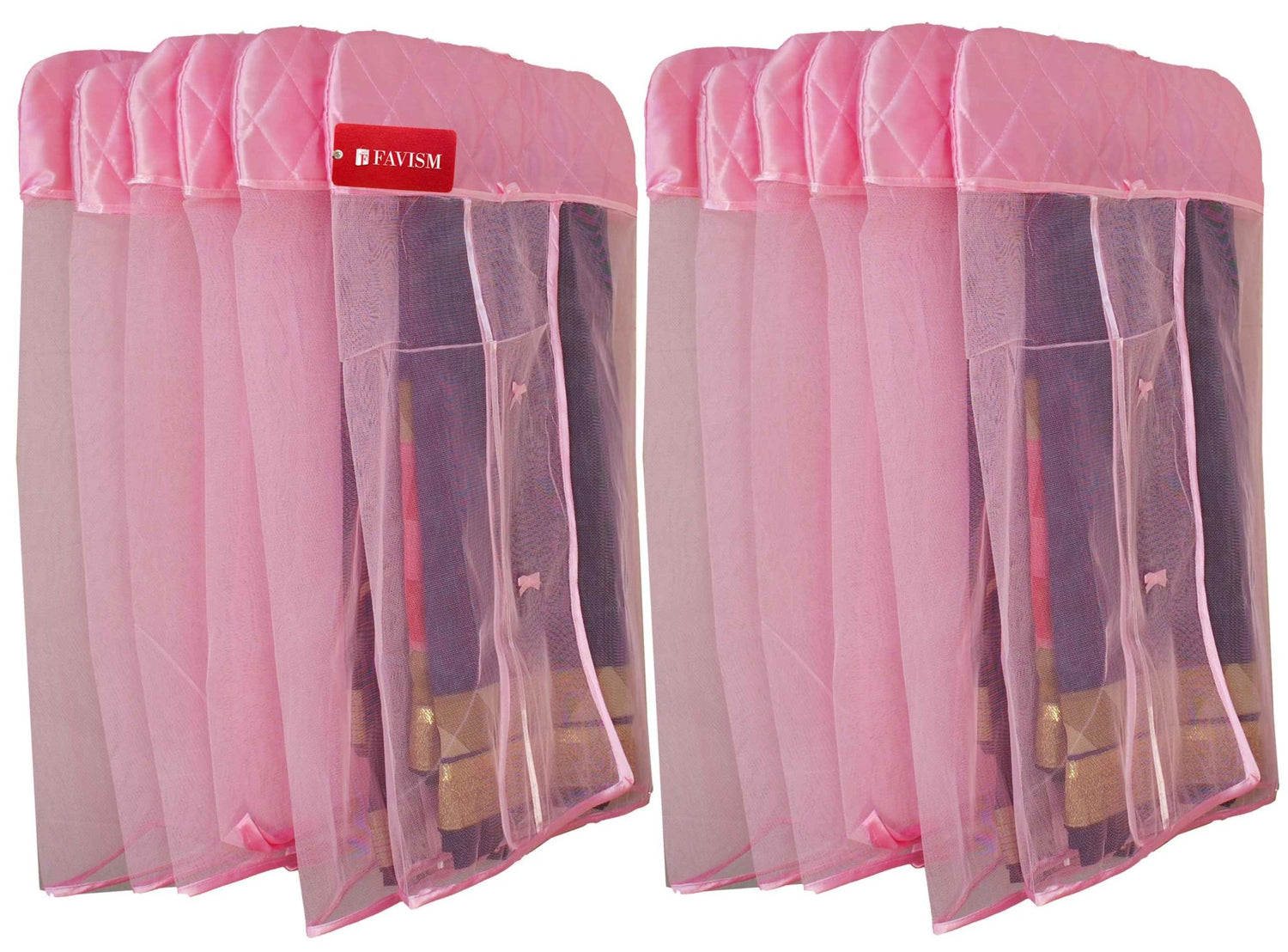 Hanging saree cover | hanging closet organizer pack of 12 pcs. - FAVISM