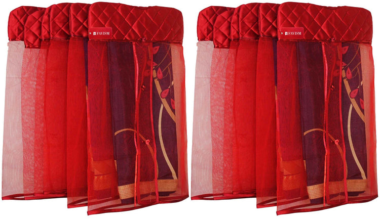 Hanging saree cover | hanging closet organizer pack of 12 pcs. - FAVISM