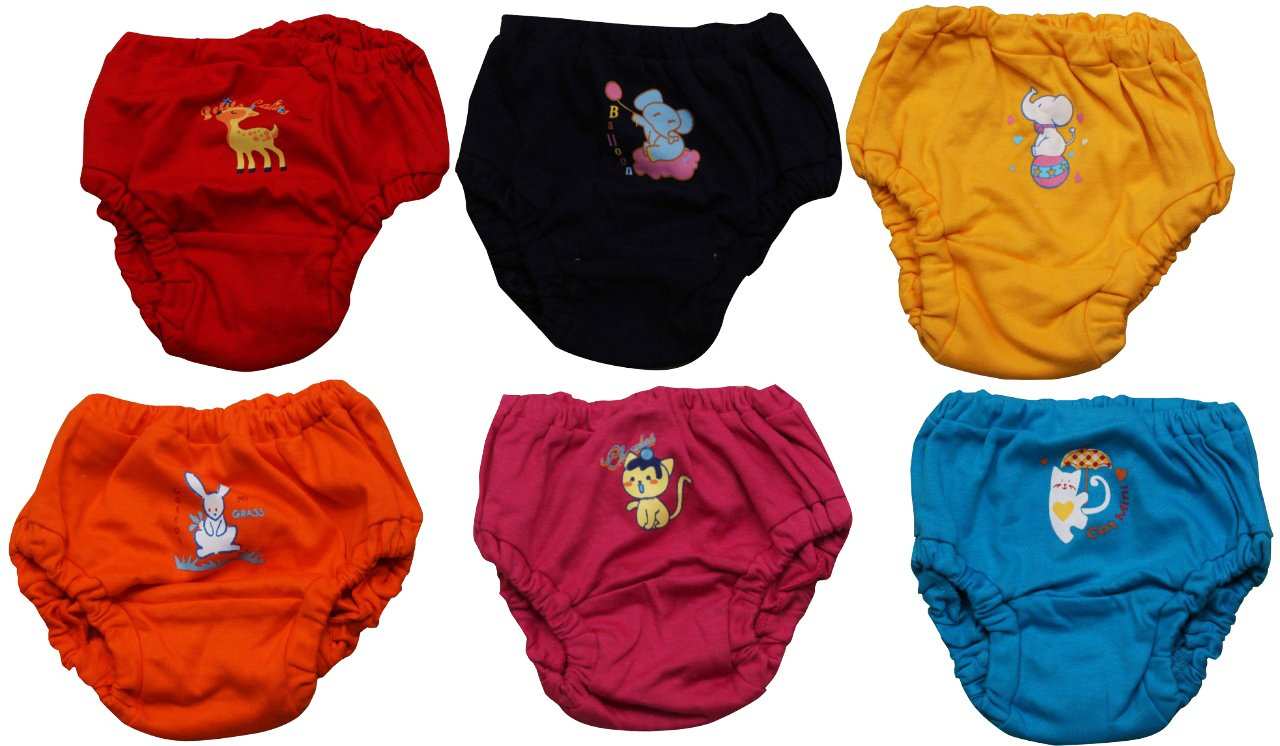 6 Pack Baby Toddler Kid Girl Soft 100% Cotton Bikini Brief Panties