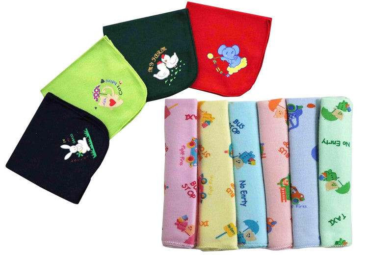 Newborn pure soft cotton face towels cum napkins pack of 10 pcs. - FAVISM