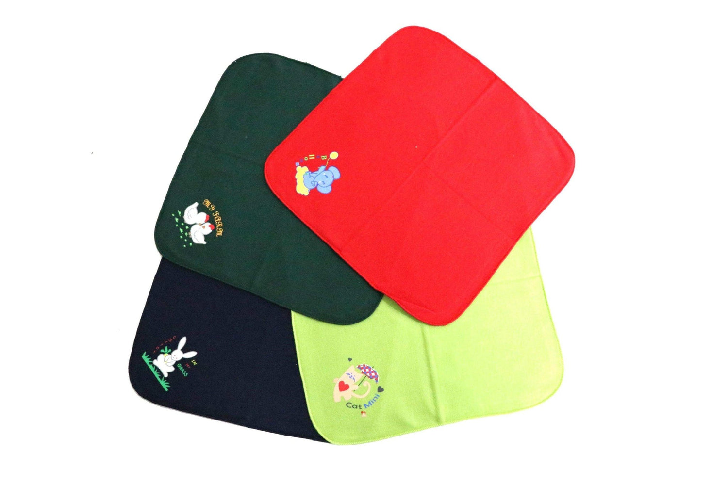 Newborn pure soft cotton face towels cum napkins pack of 4 pcs. - FAVISM