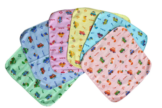 Newborn pure soft cotton face towels cum napkins pack of 6 pcs. - FAVISM