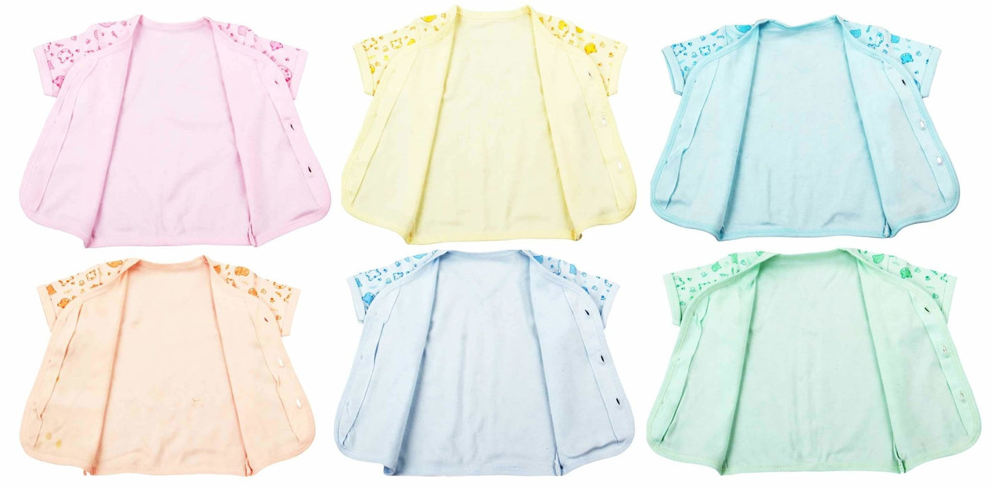 Newborn soft cotton t-shirt for baby boy & baby girl pack of 6 pcs. - FAVISM