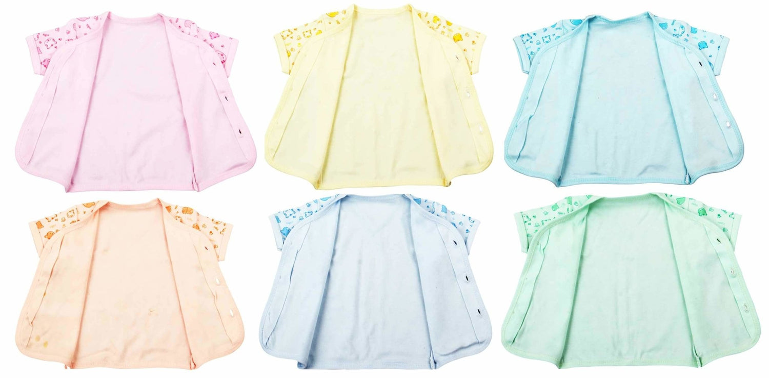 Newborn soft cotton t-shirt for baby boy & baby girl pack of 6 pcs. - FAVISM