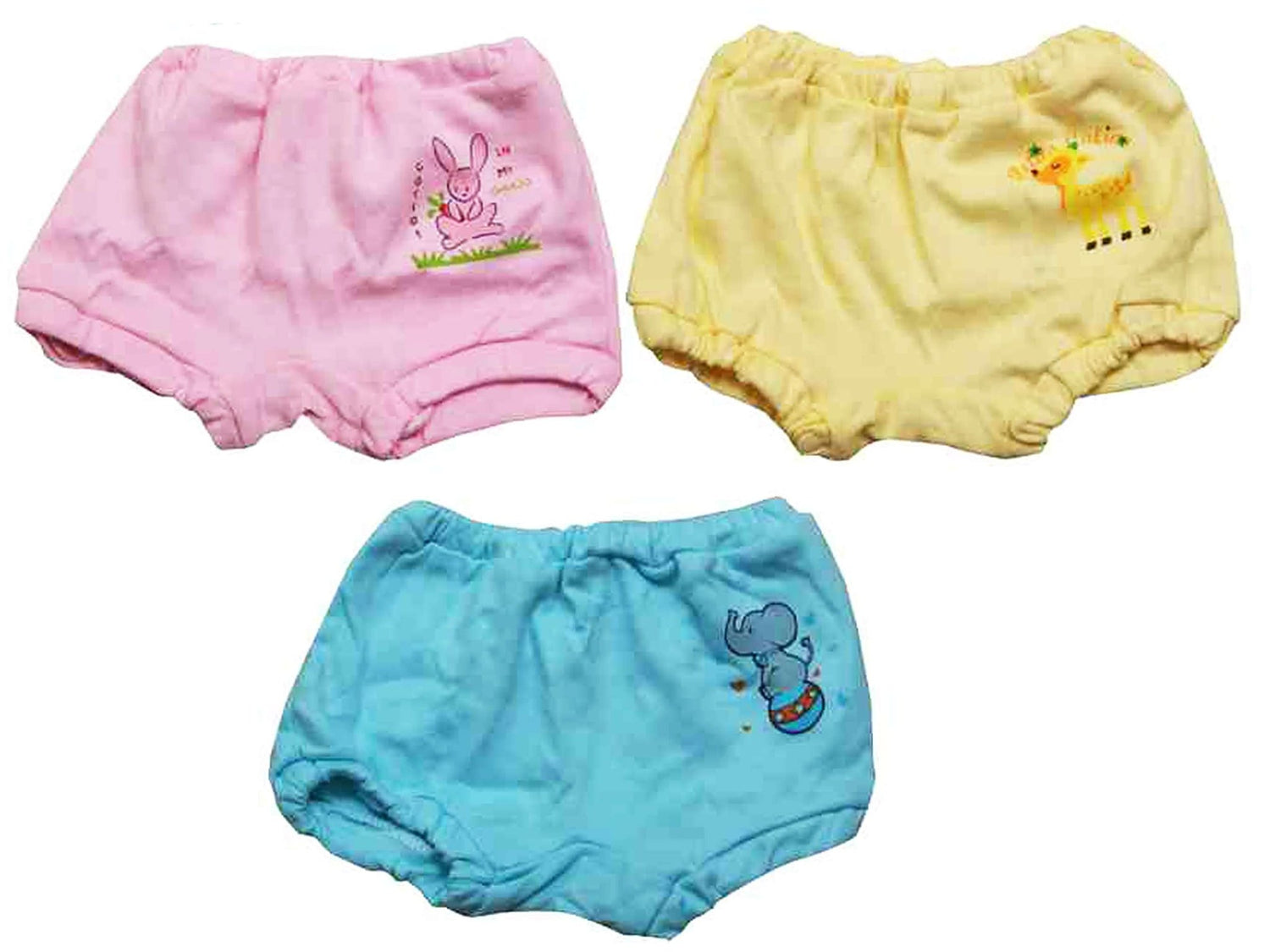 Newborn baby boys & baby girls pure soft cotton panties pack of 3 pcs. - FAVISM