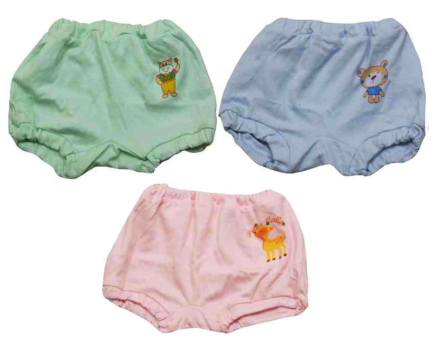 Newborn baby boys & baby girls pure soft cotton panties pack of 3 pcs. - FAVISM