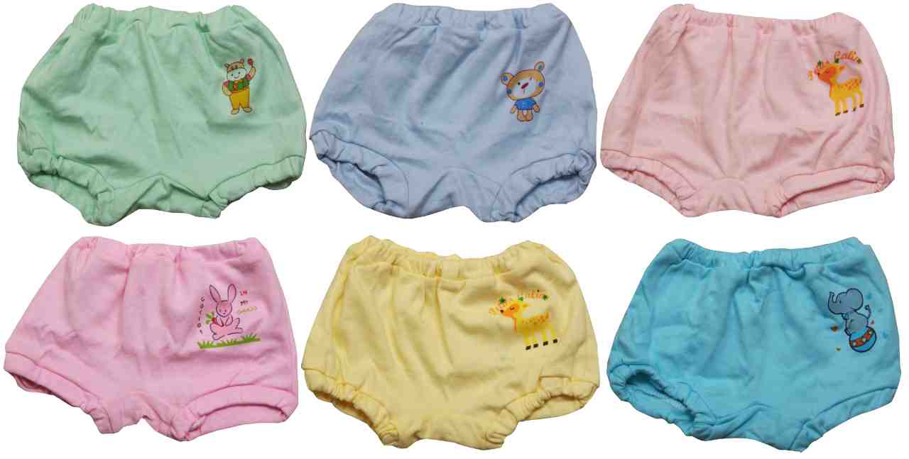 Newborn baby boys & baby girls pure soft cotton panties pack of 6