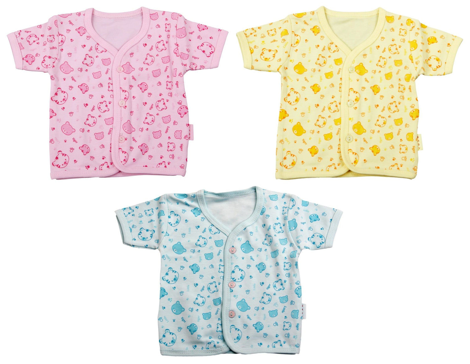 Newborn soft cotton t-shirt for baby boy & baby girl pack of 3 pcs. ( Half Sleeve ) - FAVISM