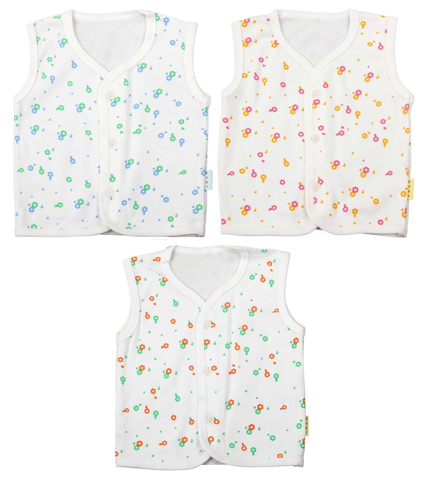 Newborn soft cotton t-shirt for baby boy & baby girl pack of 3 pcs. ( Sleeveless ) - FAVISM