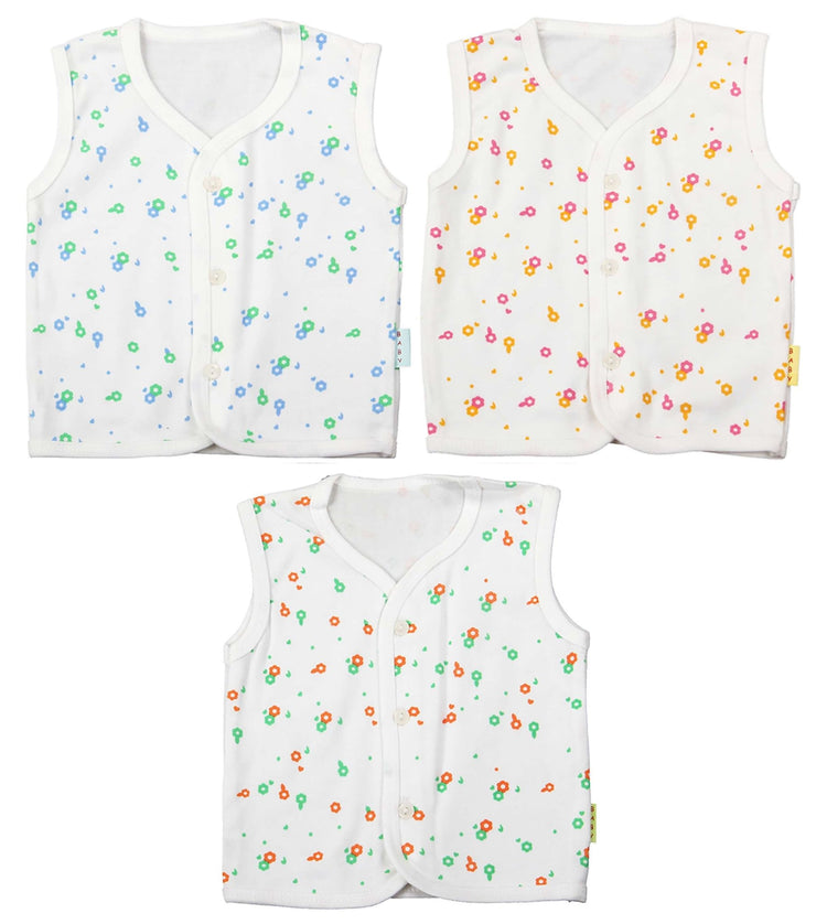 Newborn soft cotton t-shirt for baby boy & baby girl pack of 3 pcs. ( Sleeveless ) - FAVISM
