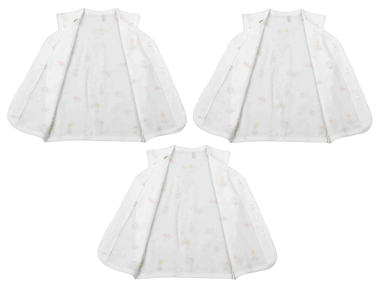 Newborn soft cotton t-shirt for baby boy & baby girl pack of 3 pcs. ( Sleeveless ) - FAVISM
