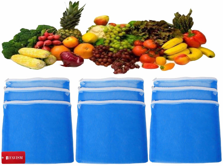 Reusable fruits bags | vegetables grocery bags pack of 9 pcs. - FAVISM