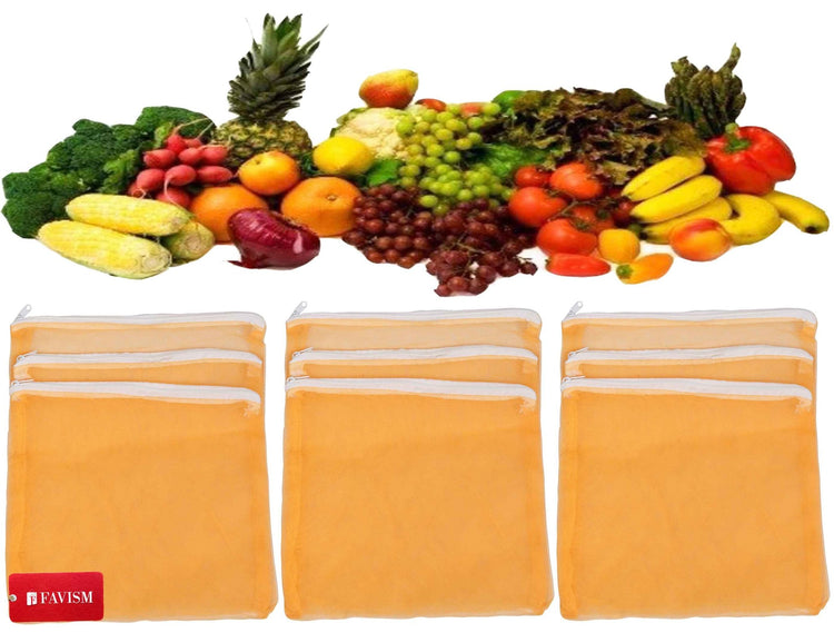 Reusable fruits bags | vegetables grocery bags pack of 9 pcs. - FAVISM