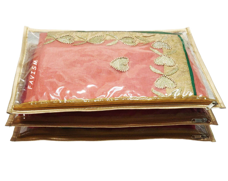 Transparent single saree bag, full transparent single saree cover