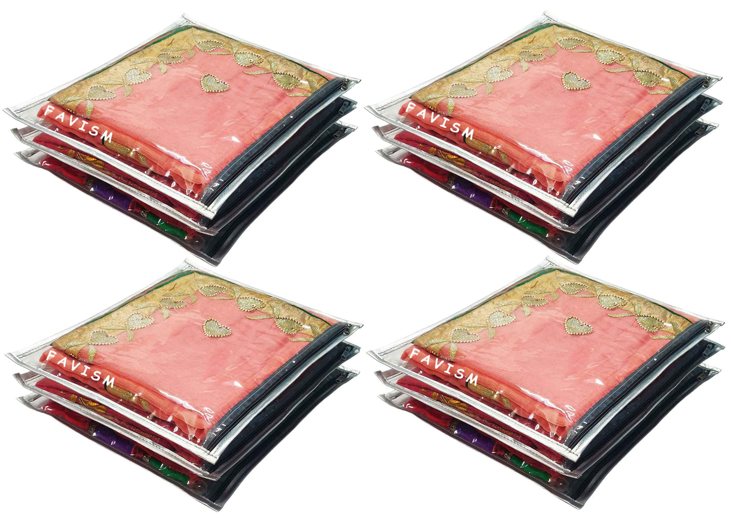 transparent saree cover, bridal heavy saree cover
