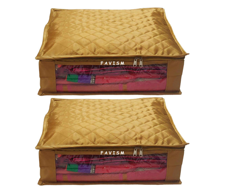 6" Satin saree cover | closet storage combo pack of 2 pcs. - FAVISM