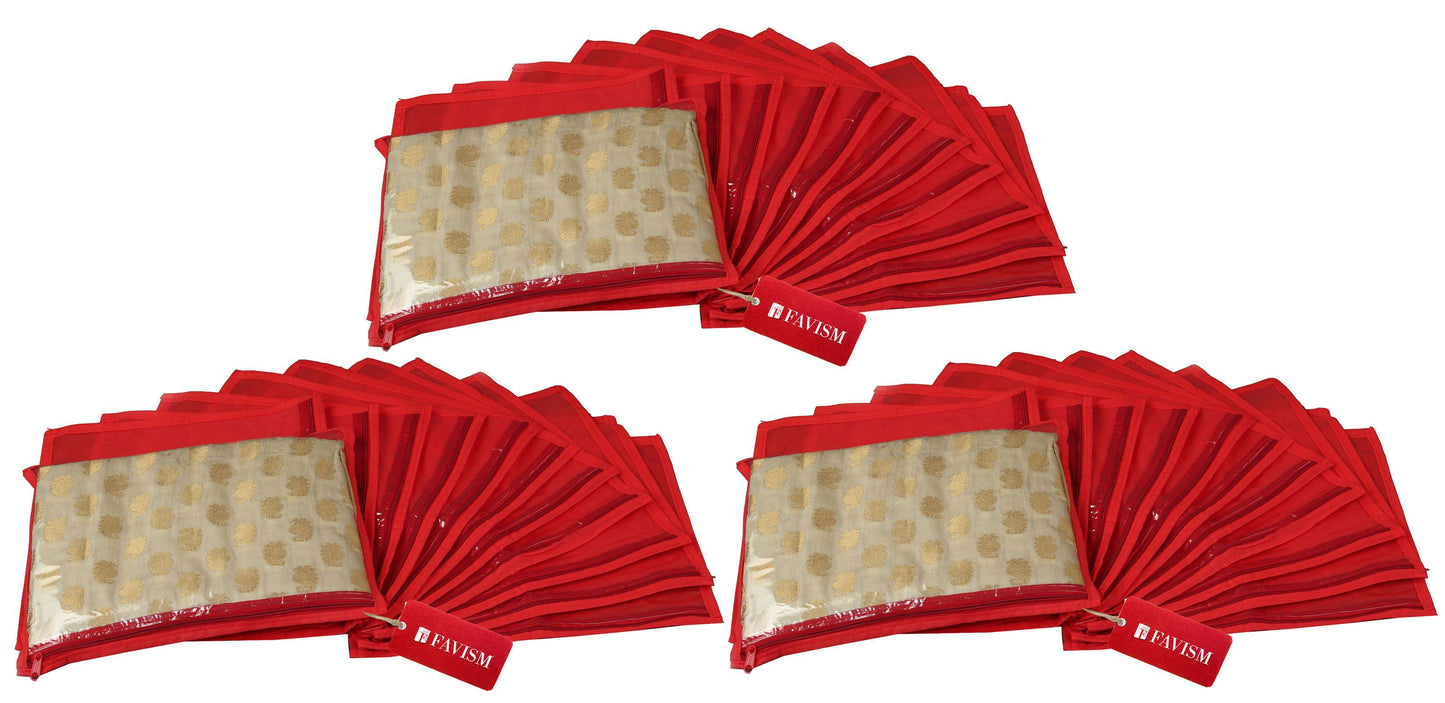 Non-woven single saree cover | garment cover combo pack of 36 pcs. - FAVISM