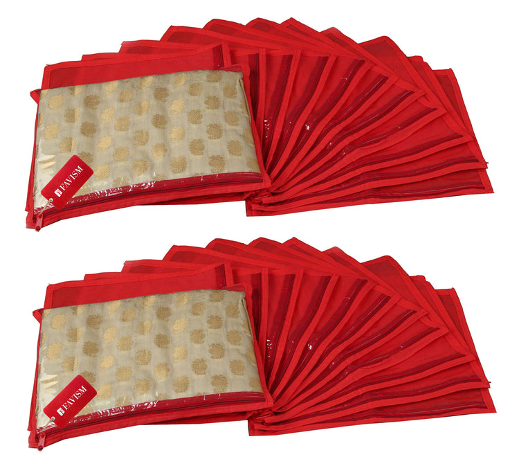 Non-woven single saree cover | garment cover combo pack of 24 pcs. - FAVISM