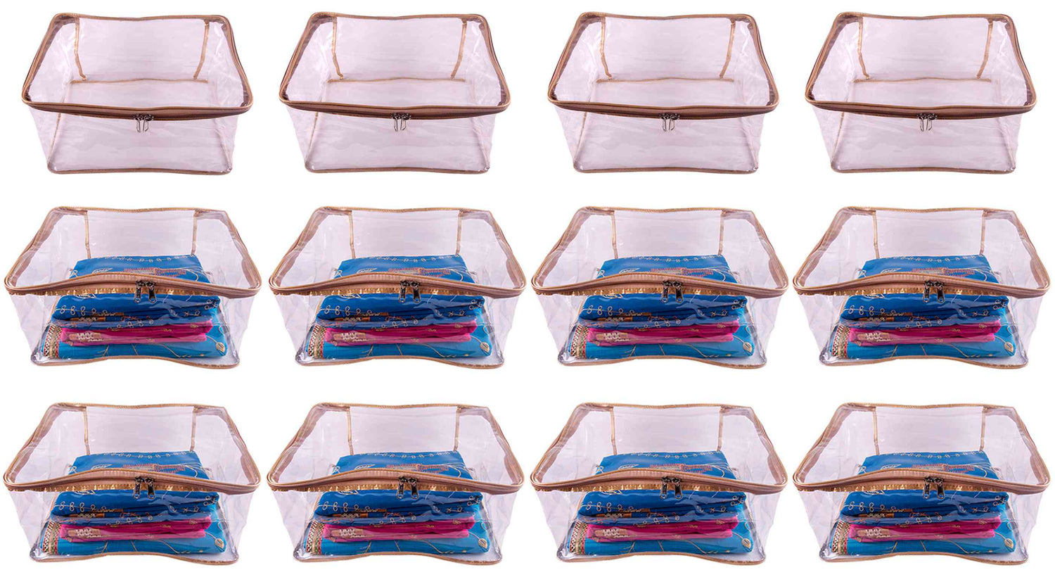 Full transparent saree cover | blouse cover | petticoat cover pack of 12 pcs. - FAVISM