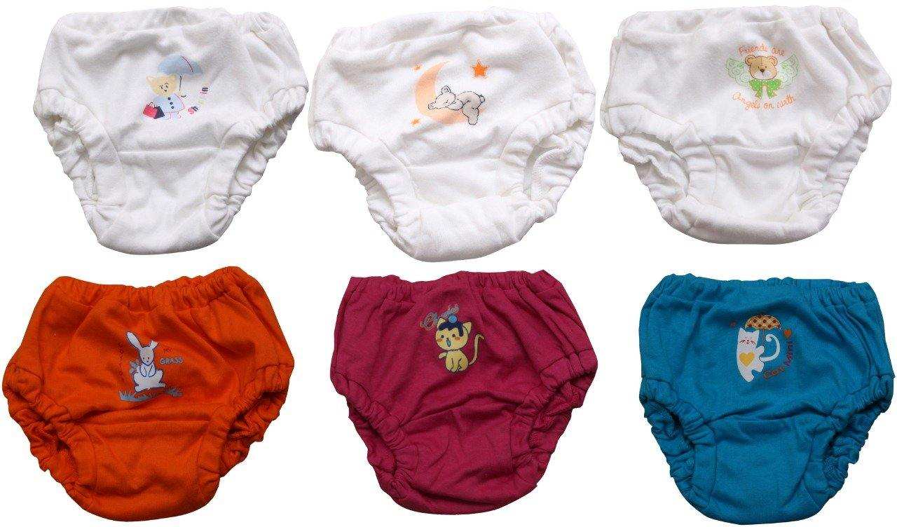 Newborn baby boys & baby girls pure soft cotton panties pack of 6 pcs. - FAVISM