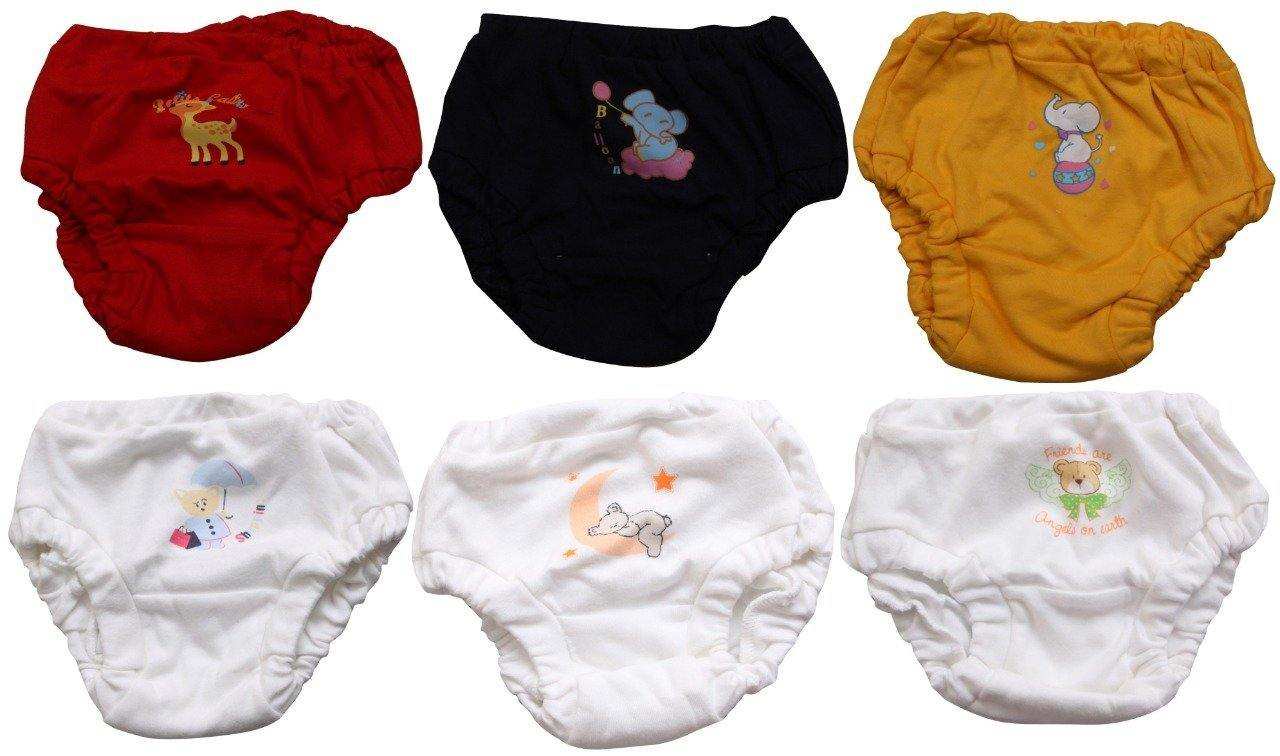 Newborn baby boys & baby girls pure soft cotton panties pack of 6 pcs. - FAVISM