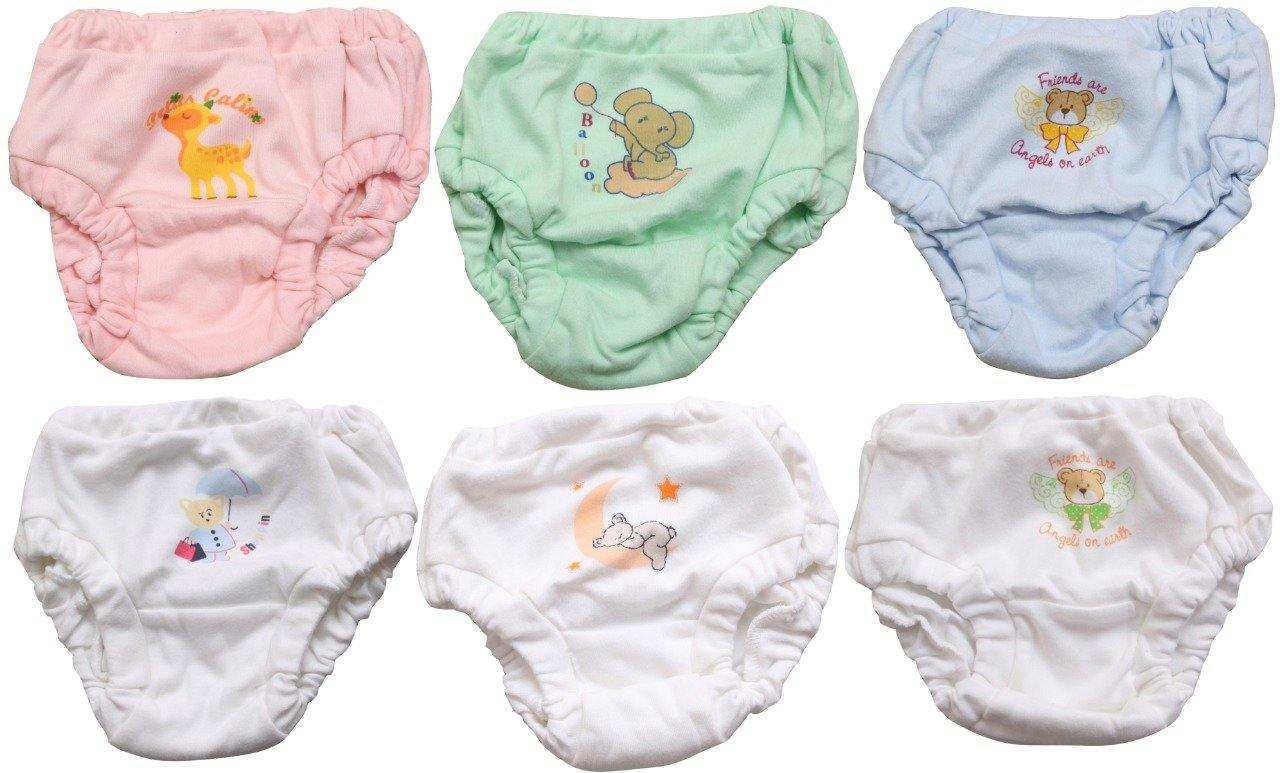Newborn baby boys & baby girls pure soft cotton panties pack of 6 pcs. - FAVISM