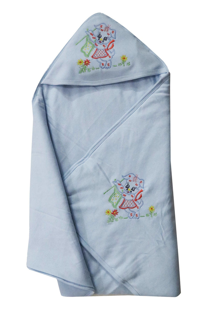 Newborn pure soft cotton hood wrapper cum blanket pack of 2 pcs. ( 0-24 months ) - FAVISM