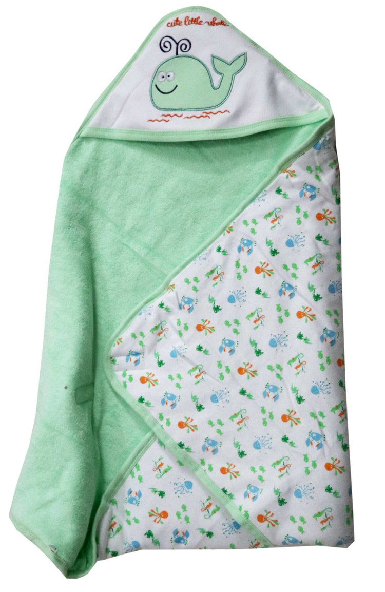 Newborn pure soft cotton hood wrapper cum blanket pack of 2 pcs. ( 0-24 months ) - FAVISM