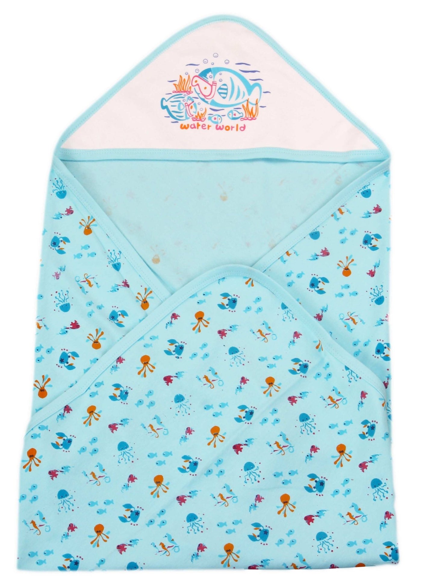 Newborn baby pure soft cotton bath towel with hood ( 0-36 months ) - FAVISM