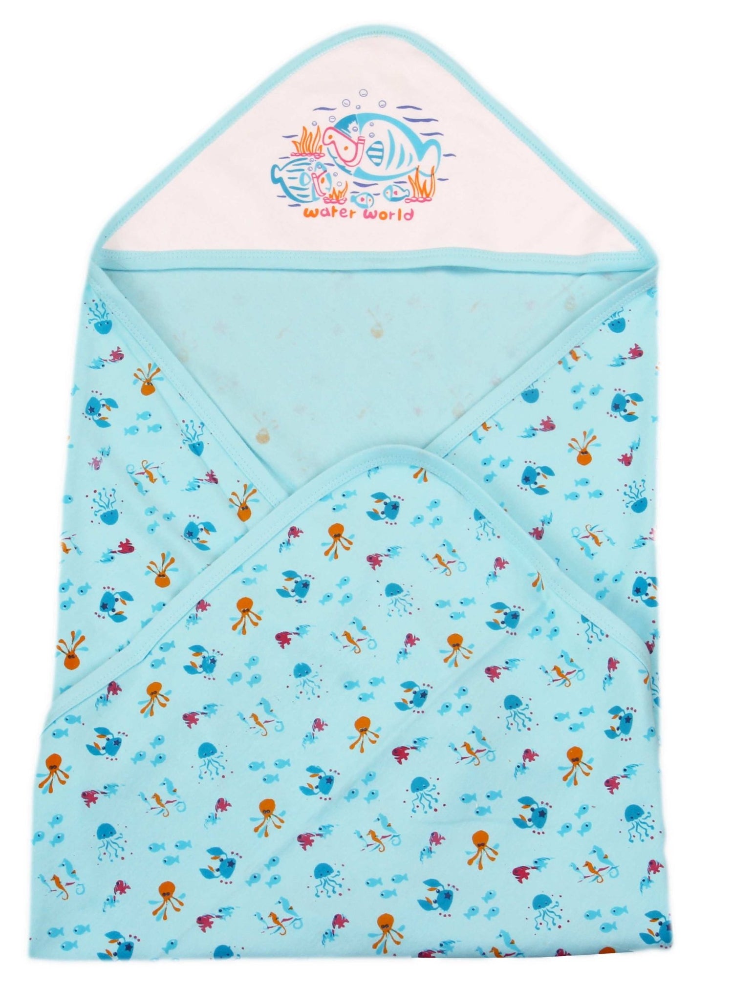Newborn baby pure soft cotton bath towel with hood ( 0-36 months ) - FAVISM