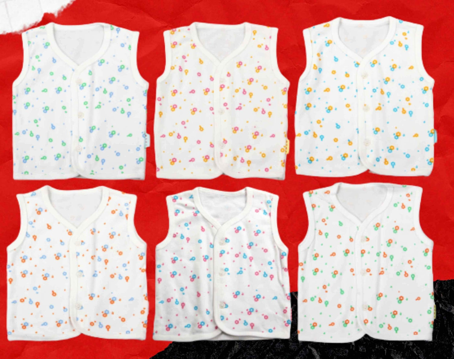 Newborn soft cotton t-shirt for baby boy & baby girl pack of 6 pcs. - FAVISM