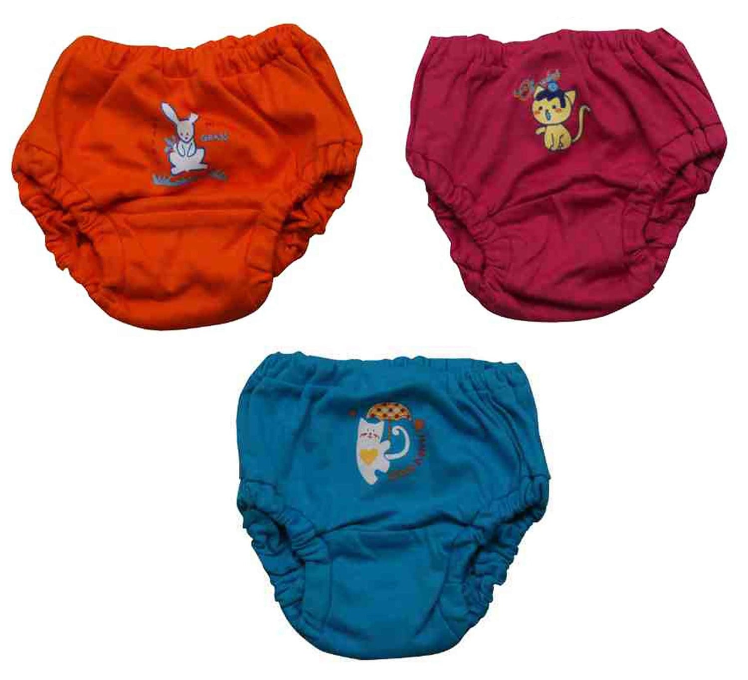 Newborn baby boys & baby girls pure soft cotton panties pack of 3 pcs. - FAVISM