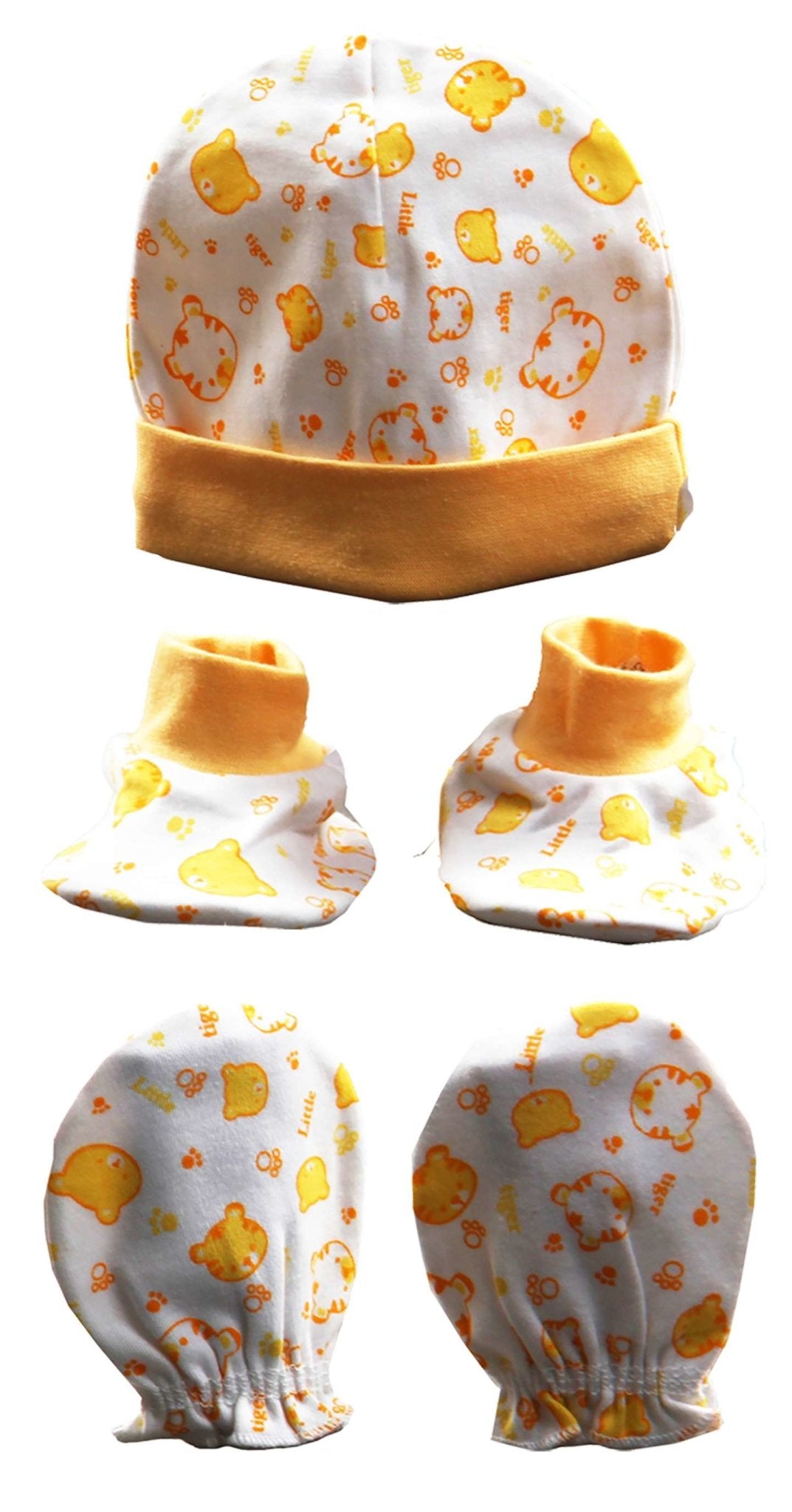 Newborn booties mittens cap set pack of 2 pair & 1 pcs ( 0-6 months ) - FAVISM