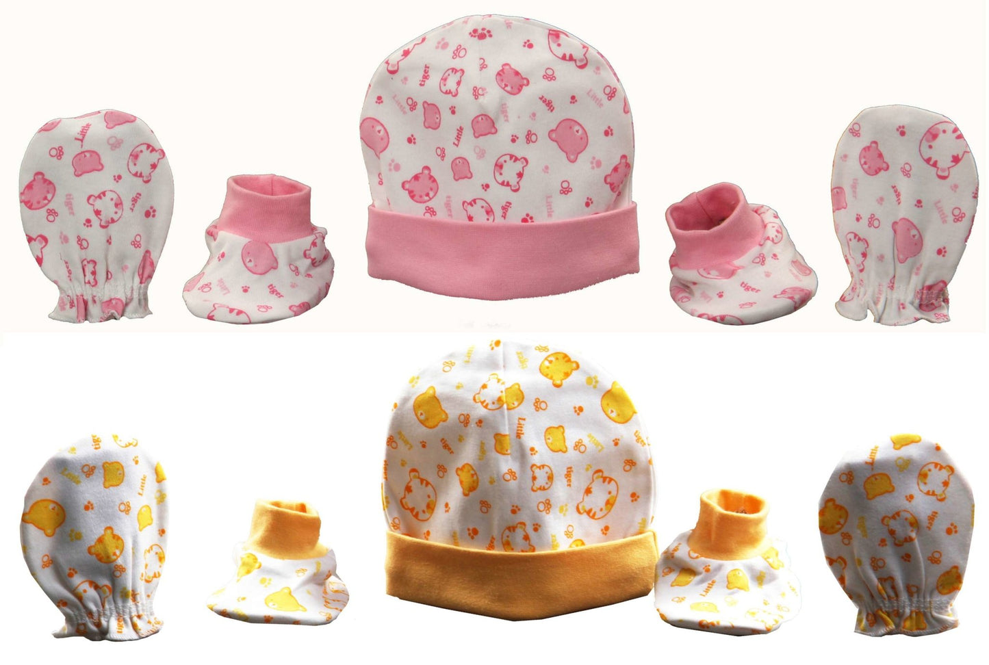 Newborn booties mittens cap set pack of 4 pair & 2 pcs ( 0-6 months ) - FAVISM
