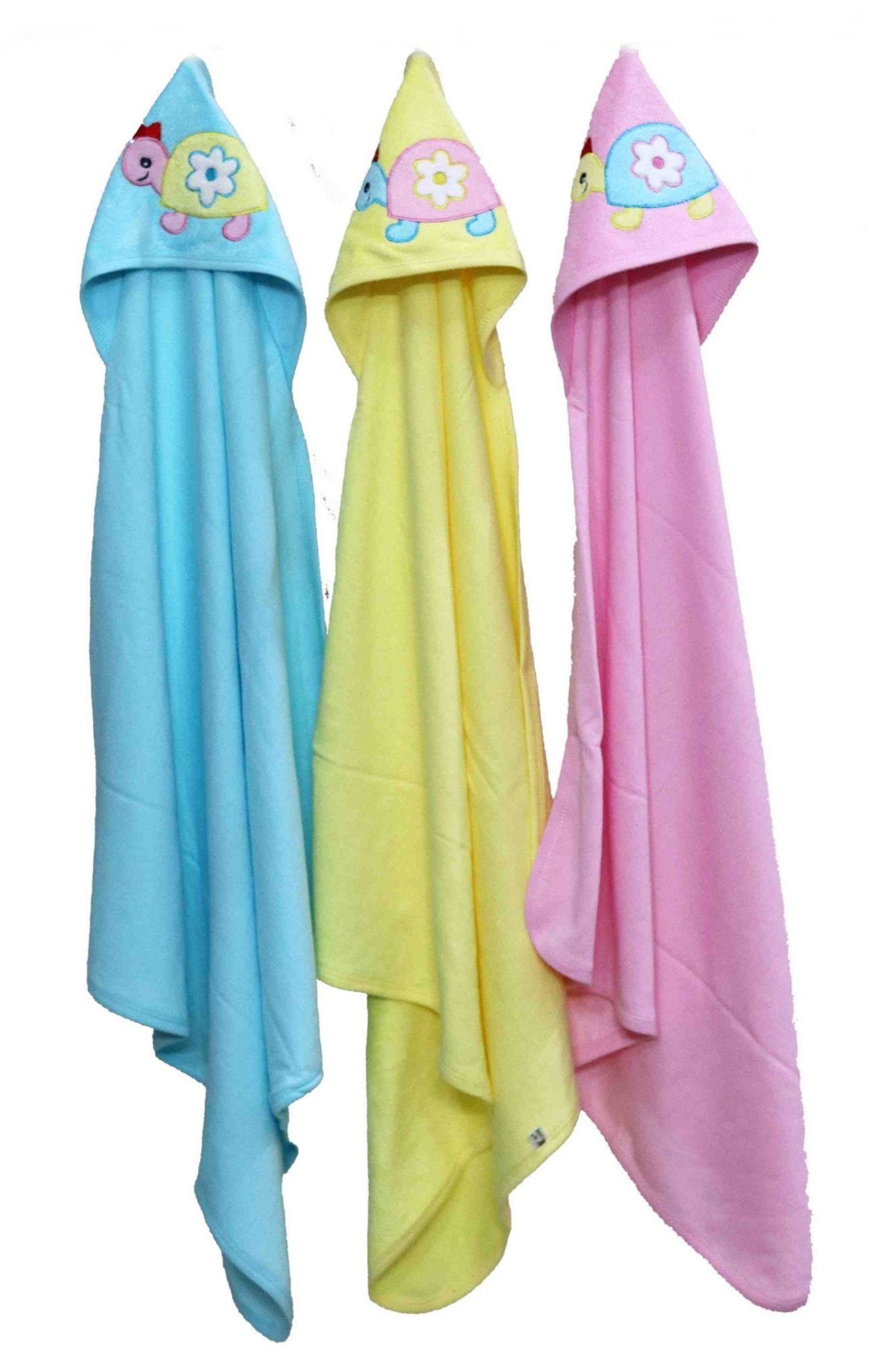 Newborn pure soft cotton bath towel with hood pack of 3 pcs ( 0-36 months ) - FAVISM