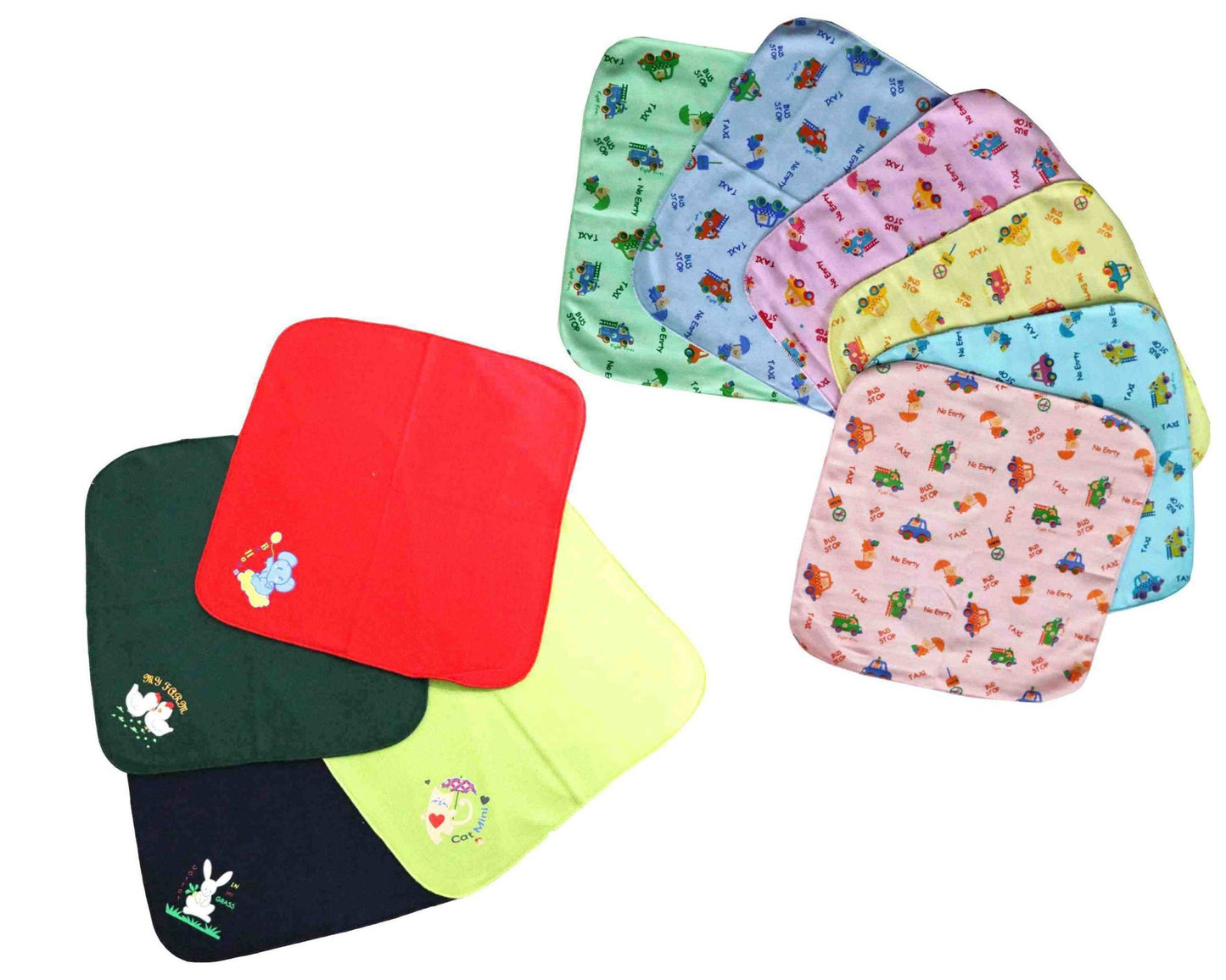 Newborn pure soft cotton face towels cum napkins pack of 10 pcs. - FAVISM