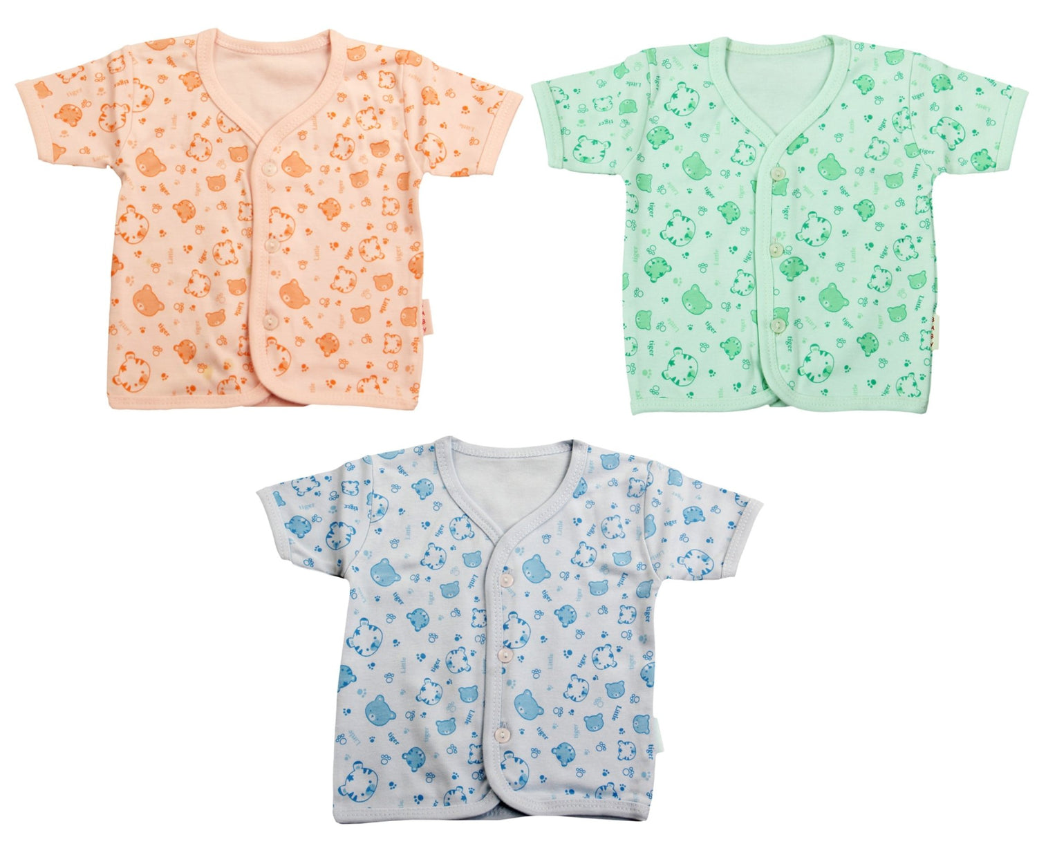Newborn soft cotton t-shirt for baby boy & baby girl pack of 3 pcs. ( Half Sleeve ) - FAVISM