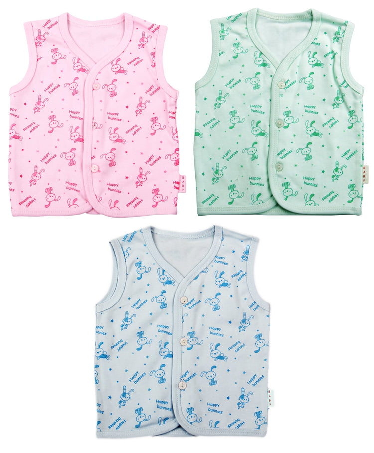 Newborn soft cotton t-shirt for baby boy & baby girl pack of 3 pcs. ( Sleeveless ) - FAVISM